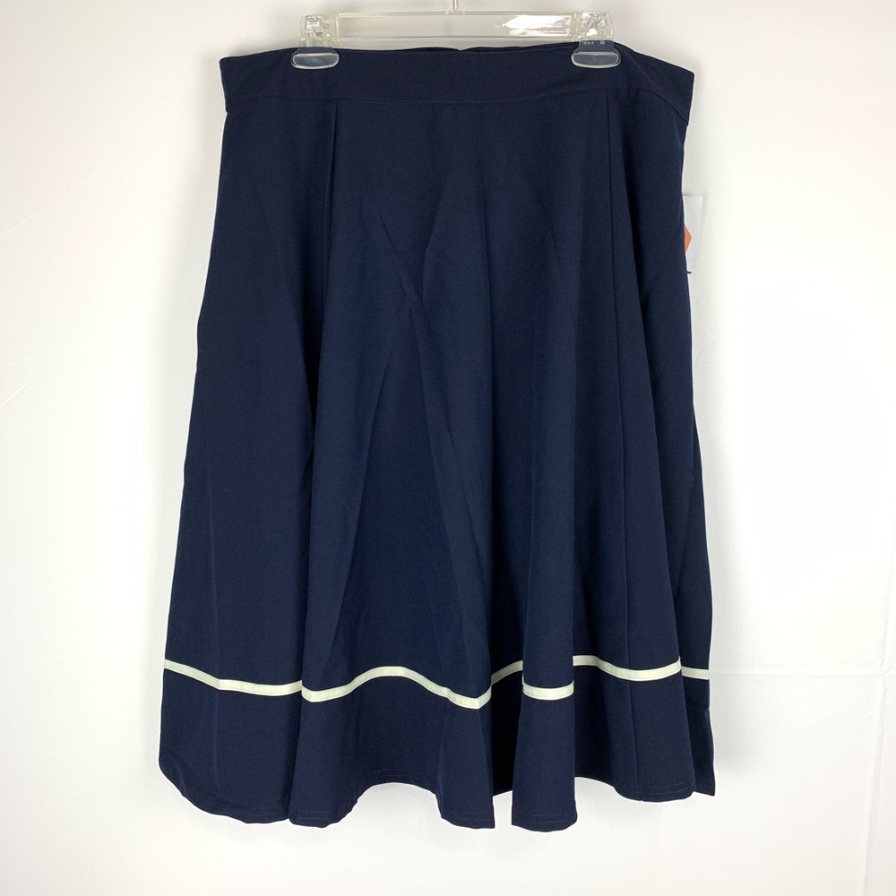 ModCloth Rock Steady Sally Swing Skirt Navy NWT - Picture 2 of 8